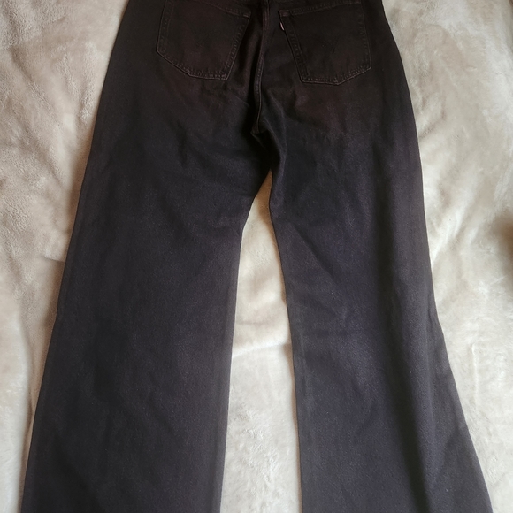 LEVI'S RIBCAGE WIDE LEG WOMEN'S JEANS cherry cordial- red sz 32, 31, 30 nwt - Picture 2 of 9